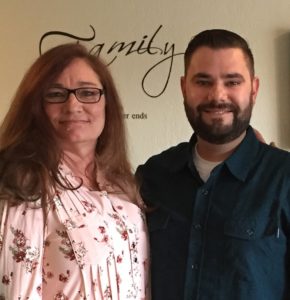 Photo of Cindy and Christian today.