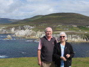 Photo: Patricia and her new cousin who led her group trip to Ballygar.
