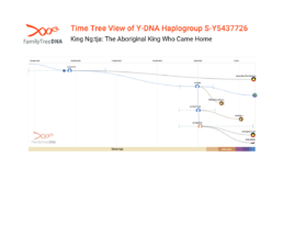 Y-DNA haplogroup S-Y5437726 Time Tree showing King Ng:tja’s paternal lineage