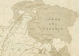 A 1946 map of North-Western India, including northern Punjab and Jammu & Kashmir, by National Geographic.
