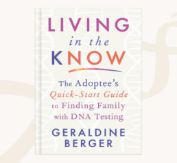 Cover of Living in the Know by Geraldine Berger, part of FamilyTreeDNA’s genealogy books gift guide.