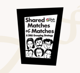 Your DNA Guide Shared Matches of Matches course graphic with illustrated faces representing DNA match grouping.