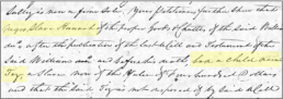 Court document confirming Tissa was born after William Kee's 1816 will and was the daughter of Hannah, Northampton County NC