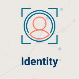 Identity icon showing a person within a focus frame for adoptee DNA discovery