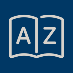 Open A-Z glossary representing DNA surprise, NPE, MPE, adoption, and genetic identity terms.
