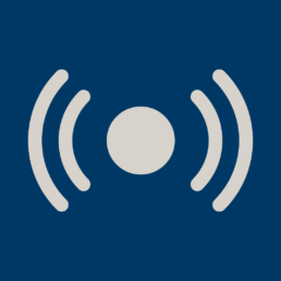 Broadcast icon representing podcasts and films about DNA surprises and genetic identity discoveries.